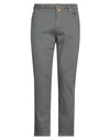 Jeckerson Man Pants Steel Grey Size 38 Cotton, Elastane