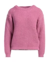 Bellwood Woman Sweater Pink Size M Mohair Wool, Acrylic, Polyamide, Polyester