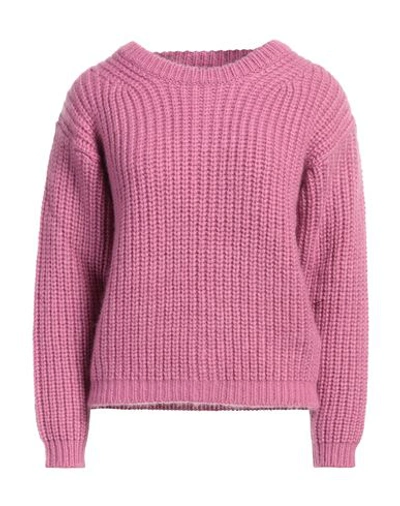 Bellwood Woman Sweater Pink Size M Mohair Wool, Acrylic, Polyamide, Polyester