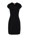 Diesel Abito Corto Con Dettaglio Oval D Cut Out In Cotone Stretch Nero Donna In Black