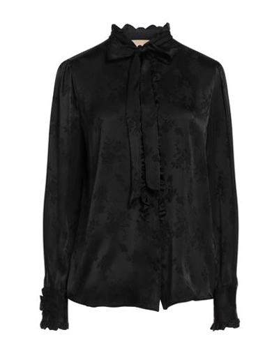 Aniye By Woman Shirt Black Size 8 Acetate, Silk