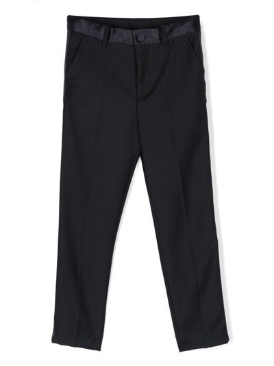 Monnalisa Kids' Slim-cut Smart Trousers In Blue