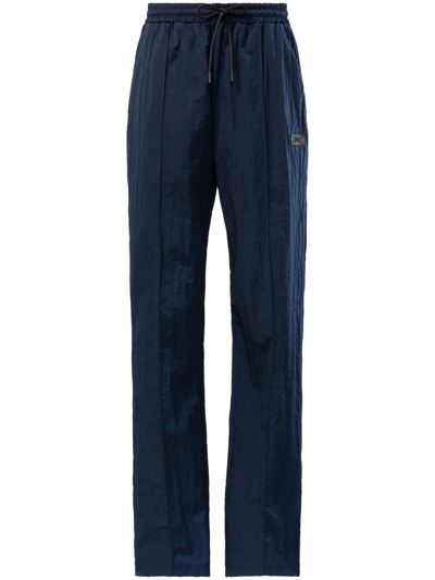 Reebok Special Items Wide-leg Crinkled Track Trousers In Blue