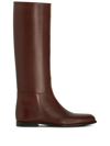 ETRO LEATHER FLAT RIDING BOOTS