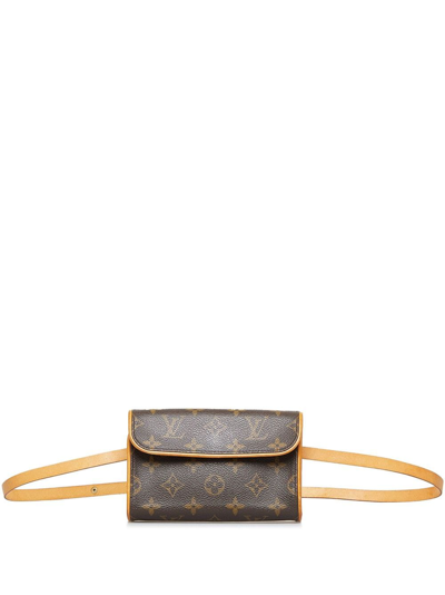 Pre-owned Louis Vuitton 2005 Monogram Pochette Marelle Belt Bag In Brown