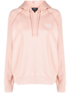 Apc Embroidered Drawstring Hoodie In Pink
