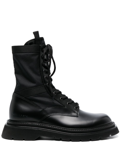 Dsquared2 Leather Lace-up Boots In Black