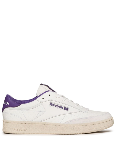 Reebok Special Items Club C Embossed Leather Sneakers In White