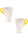 Seletti I-wares Porcelain Mug (set Of Two) In White