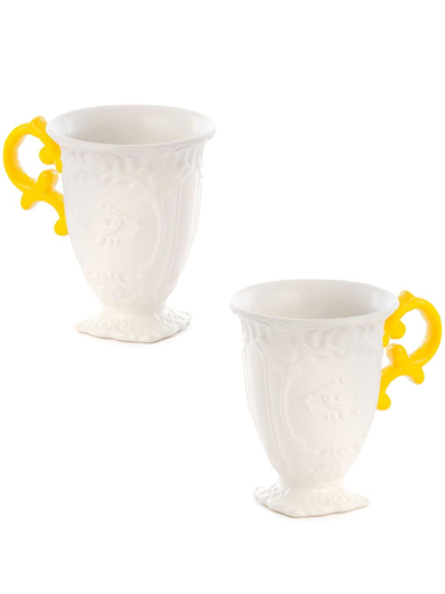 Seletti I-wares Porcelain Mug (set Of Two) In White