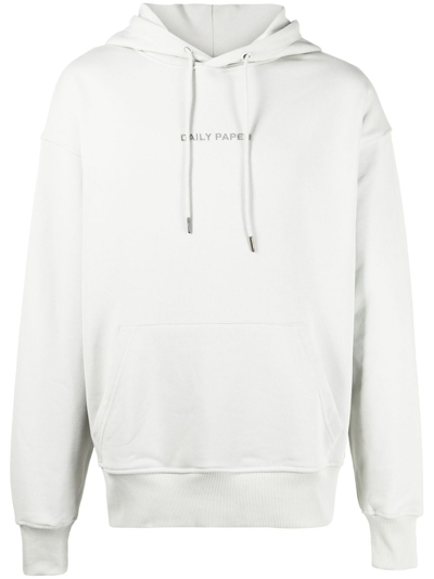 Daily Paper Logo-print Cotton Hoodie In Grey