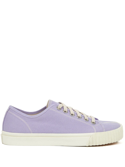 Maison Margiela Tabi Toe-split Canvas Sneakers In Purple