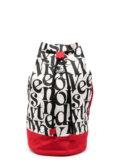 Vivienne Westwood Kit Logo-print Cotton Backpack In White