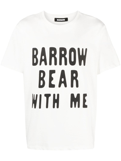 Barrow Logo-print Cotton T-shirt In White