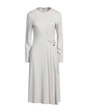 Peserico Woman Midi Dress Ivory Size 6 Viscose, Virgin Wool, Polyamide, Merino Wool, Cashmere In White