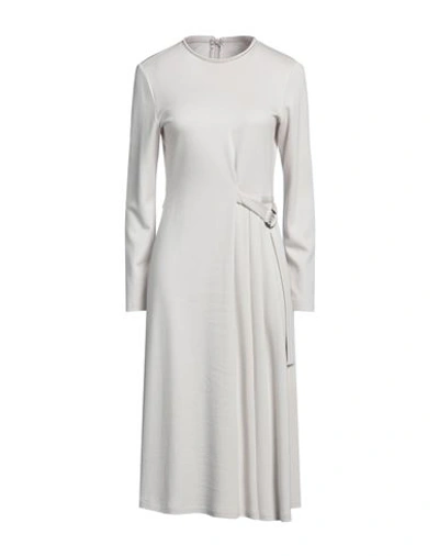Peserico Woman Midi Dress Ivory Size 6 Viscose, Virgin Wool, Polyamide, Merino Wool, Cashmere In White