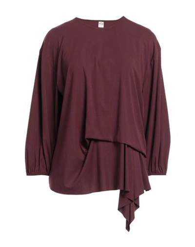 Wolford Woman T-shirt Plum Size M Modal, Elastane In Purple