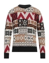 +39 Masq Man Sweater Camel Size 46 Wool In Beige