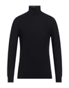 +39 Masq Man Turtleneck Midnight Blue Size 46 Cotton, Polyamide, Elastane In Blue
