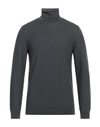 +39 Masq Man Turtleneck Lead Size L Merino Wool In Grey