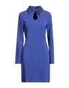 Alberta Ferretti Woman Mini Dress Bright Blue Size 10 Viscose, Elastane
