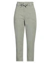 BA&SH BA & SH WOMAN PANTS SAGE GREEN SIZE 1 COTTON, LINEN