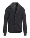 Drumohr Man Cardigan Lead Size 38 Merino Wool In Grey