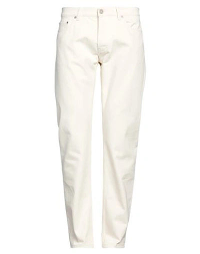 Tela Genova Man Denim Pants Cream Size 36 Cotton In White