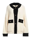 Pierantonio Gaspari Woman Cardigan Ivory Size 10 Virgin Wool, Acrylic, Alpaca Wool, Polyamide, Cashm In White