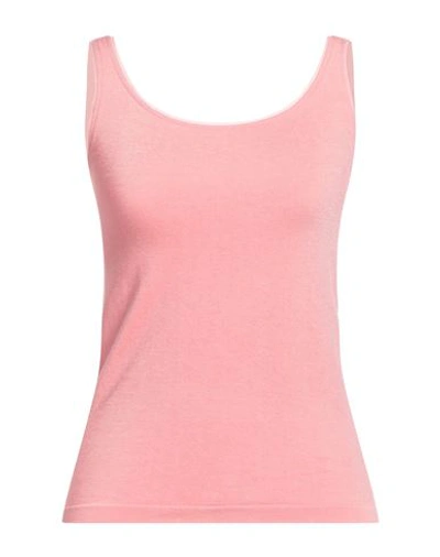Wolford Woman Tank Top Pink Size S Cotton, Polyamide, Elastane In Pink