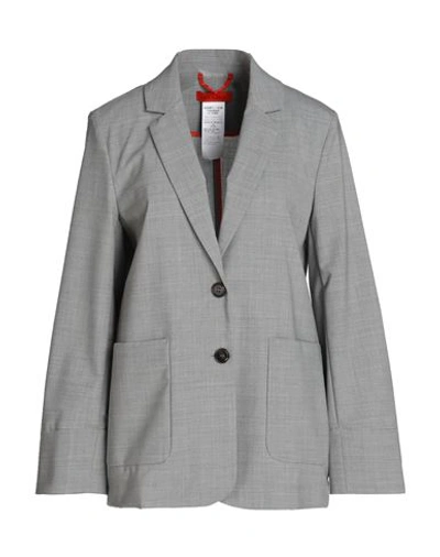 Max & Co . Woman Blazer Grey Size 8 Polyester, Virgin Wool, Elastane