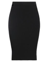 HELMUT LANG HELMUT LANG WOMAN MIDI SKIRT BLACK SIZE L VISCOSE, POLYESTER