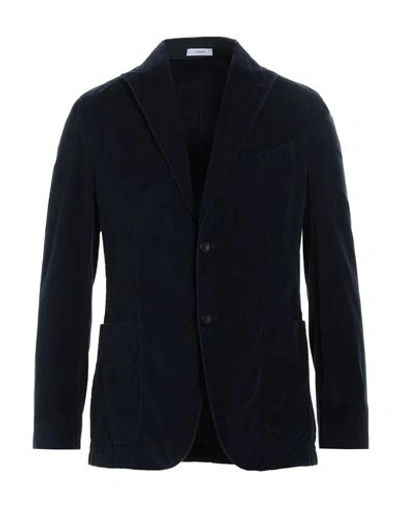 Boglioli Man Suit Jacket Midnight Blue Size 44 Cotton
