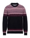 +39 Masq Man Sweater Midnight Blue Size 44 Wool