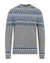 +39 Masq Man Sweater Grey Size 40 Wool