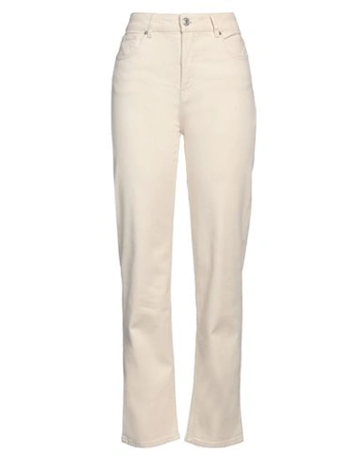 Trussardi Woman Jeans Ivory Size 26 Cotton, Elastane In White