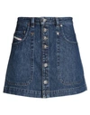 DIESEL DIESEL DE-ALBUS A-LINE SKIRT WOMAN DENIM SKIRT BLUE SIZE 30 COTTON