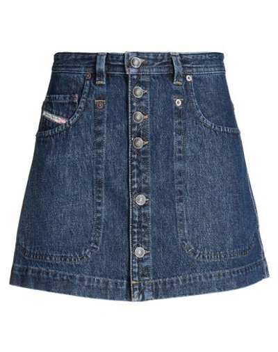 Diesel De-albus A-line Skirt Woman Denim Skirt Blue Size 30 Cotton