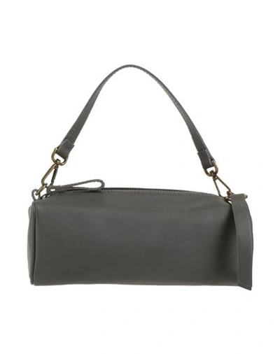 Corsia Woman Shoulder Bag Lead Size - Soft Leather In Grey