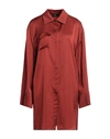 Feleppa Woman Mini Dress Brick Red Size 10 Viscose, Rayon