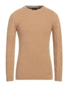 Bl.11  Block Eleven Bl.11 Block Eleven Man Sweater Camel Size Xl Acrylic, Wool, Alpaca Wool, Viscose In Beige