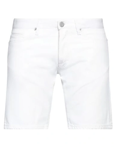 Mc Denimerie Man Shorts & Bermuda Shorts White Size 33 Cotton
