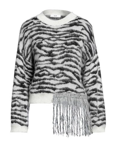 Suoli Woman Sweater White Size 6 Synthetic Fibers, Wool, Mohair Wool, Viscose, Cashmere