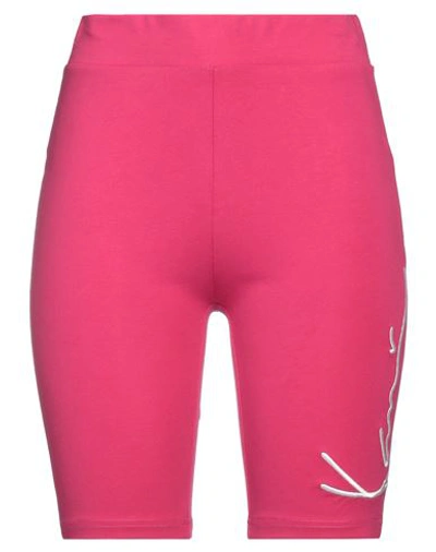 Karl Kani Woman Leggings Fuchsia Size S Cotton, Elastane In Pink