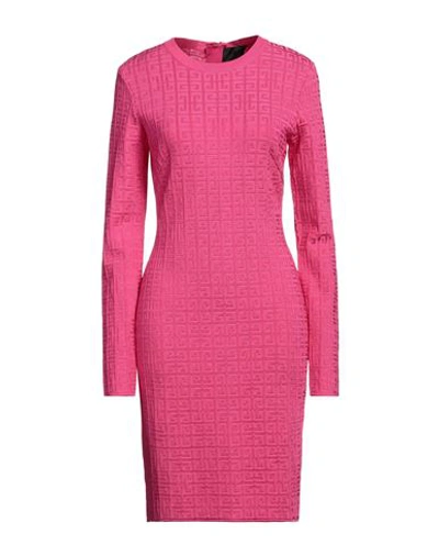 Givenchy Monogram-pattern Knitted Dress In Pink