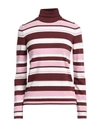 Iblues I Blues Woman Turtleneck Plum Size Xl Viscose, Polyester In Purple