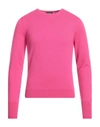 Drumohr Man Sweater Fuchsia Size 44 Cashmere In Pink