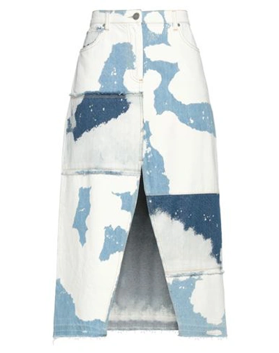 Pinko Woman Denim Skirt White Size 4 Cotton