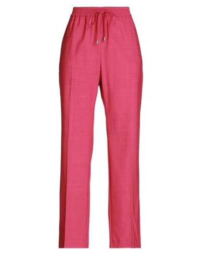 Max & Co . Woman Pants Magenta Size 8 Polyester, Virgin Wool, Elastane