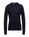 Bl.11  Block Eleven Bl.11 Block Eleven Man Sweater Midnight Blue Size Xxl Acrylic, Nylon, Wool